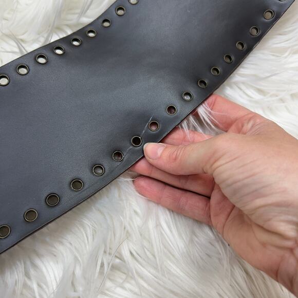 $225 WCM New York Brown Double Buckle Leather Belt Western Renaissance Medium - Picture 6 of 6